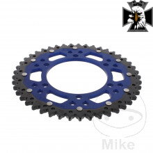 Rozeta Dual 45Z typ 525 modrá ZF vnútorný priemer 110 rozstup dier 130 pre Yamaha MT10 N78 2022-2025 Rozeta Dual 45Z typ 525 modrá ZF vnútorný priemer 110 rozstup dier 130 pre Yamaha MT10 N78 2022-2025