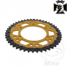 Rozeta Dual 46Z typ 525 zlatá ZF vnútorný priemer 110 rozstup dier 130 pre Yamaha MT10 N78 2022-2025 Rozeta Dual 46Z typ 525 zlatá ZF vnútorný priemer 110 rozstup dier 130 pre Yamaha MT10 N78 2022-2025