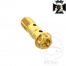 Skrutka brzdovej hadice dvojitá M10X1.25 Edelstahl V4A Racing gold pre Yamaha Virago XV 750 1992-1997 Skrutka brzdovej hadice dvojitá M10X1.25 Edelstahl V4A Racing gold pre Yamaha Virago XV 750 1992-1997