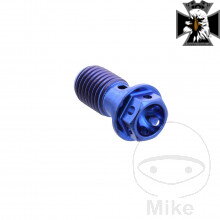 Skrutka brzdovej hadice jednoduchý M10X1.25 Titan Racing blau pre Honda Shadow VT600 1988-2000 Skrutka brzdovej hadice jednoduchý M10X1.25 Titan Racing blau pre Honda Shadow VT600 1988-2000