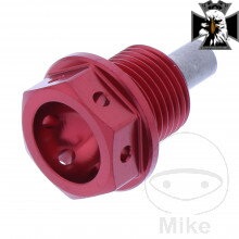 Skrutka výpusť oleja MAG JMP BO M14X1.25 mm 12 mm Alu Racing rot  pre Suzuki Intruder M1800R   VZR1800 2006-2017 