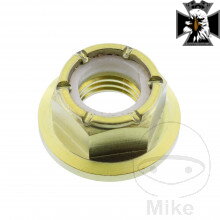 Viazacia matka M10 x 1.25 mm Titan zlatý  pre Honda GoldWing GL1800 2018-2024