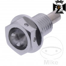 Výpustná skrutka s magnetom M12X1.50 mm 15 mm Alu Racing strieborná  pre Honda GoldWing GL1800 2018-2024