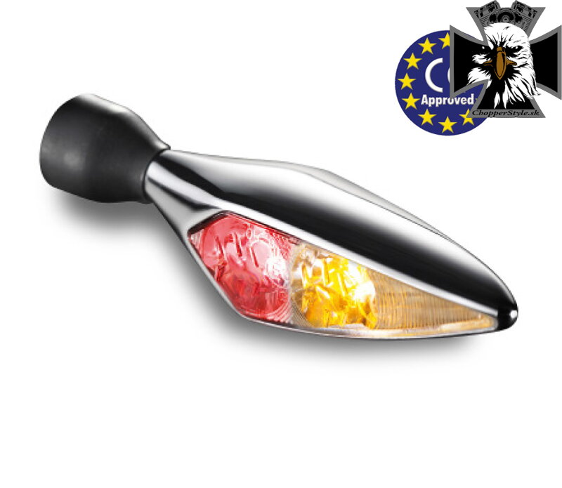 Univerzálna smerovka kombinujúca aj zadné a brzdové svetlo KELLERMANN RHOMBUS DF CHROME RIGHT Univerzálna smerovka kombinujúca aj zadné a brzdové svetlo KELLERMANN RHOMBUS DF CHROME RIGHT