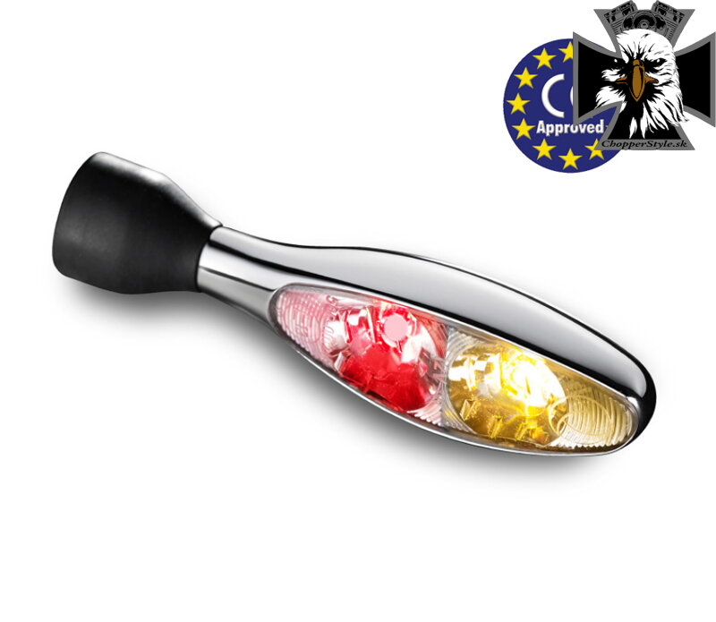 Univerzálna smerovka kombinujúca aj zadné a brzdové svetlo KELLERMANN MICRO 1000 MICRO DF CHROME Univerzálna smerovka kombinujúca aj zadné a brzdové svetlo KELLERMANN MICRO 1000 MICRO DF CHROME
