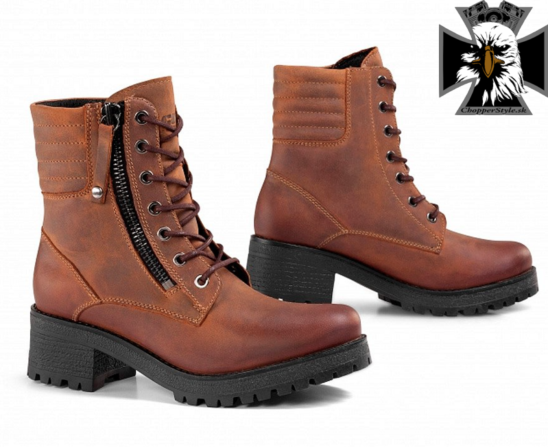 Dámské kožené boty Falco 662 Misty brown Dámské kožené boty Falco 662 Misty brown