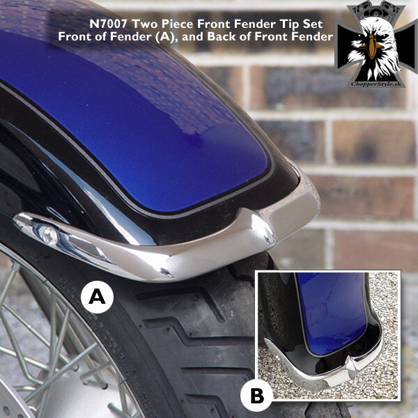 2-Piece Cast Front Fender Tip Set N 7007 - National Cycle