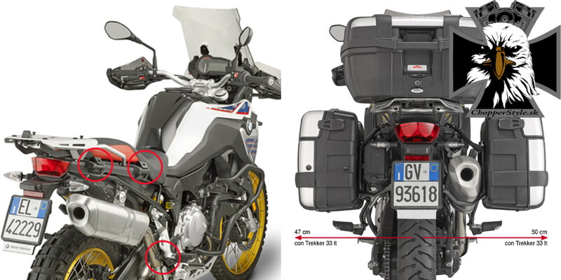 GIVI BOČNÉ NOSIČE MONOKEY BMW F750GS/F850GS (18-21) PLR5127