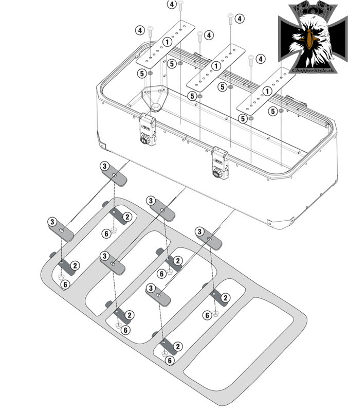 GIVI MONTÁŽNA SADA NA KUFOR OBK110A OBK110KIT GIVI MONTÁŽNA SADA NA KUFOR OBK110A OBK110KIT