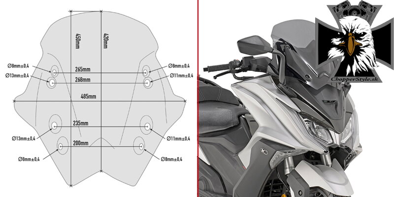 GIVI PLEXI KYMCO AK 550 D6110S GIVI PLEXI KYMCO AK 550 D6110S