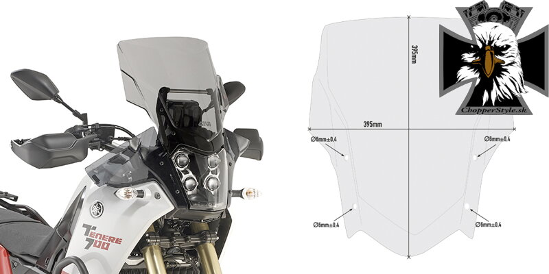 GIVI PLEXI PRE YAMAHA T7 TÉNÉŔÉ 700 D2145S GIVI PLEXI PRE YAMAHA T7 TÉNÉŔÉ 700 D2145S