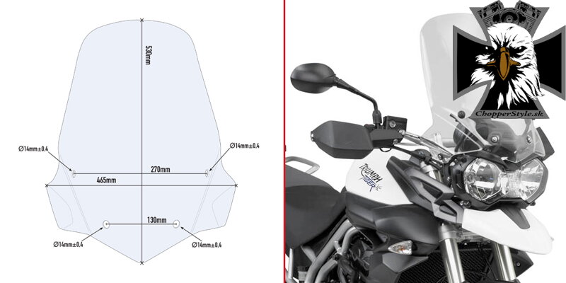 GIVI PLEXI TRIUMPH TIGER 800/XC/XR 6401DT