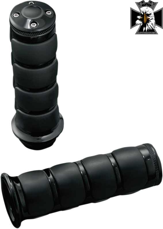 Kuryakyn-čierne rukoväte / gripy 25mm na motocykel
