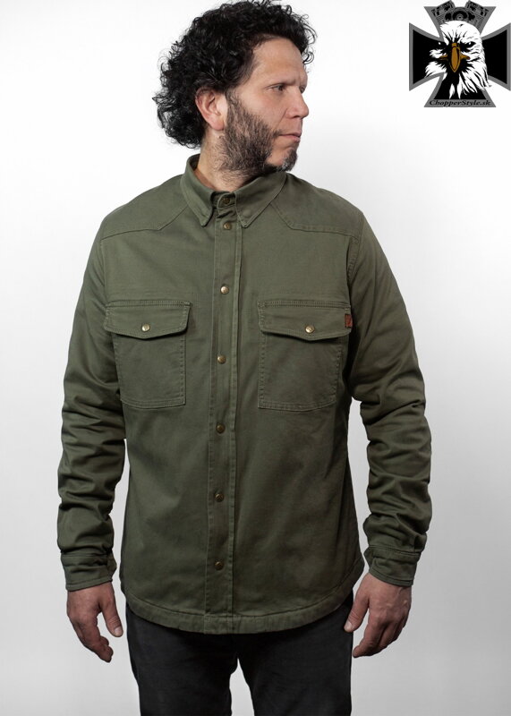 John Doe - Pánska motorkárska košeľa MOTOSHIRT OLIVE John Doe - Pánska motorkárska košeľa MOTOSHIRT OLIVE