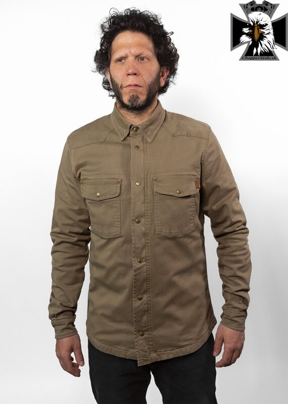 John Doe - Pánska motorkárska košeľa MOTOSHIRT CAMEL John Doe - Pánska motorkárska košeľa MOTOSHIRT CAMEL