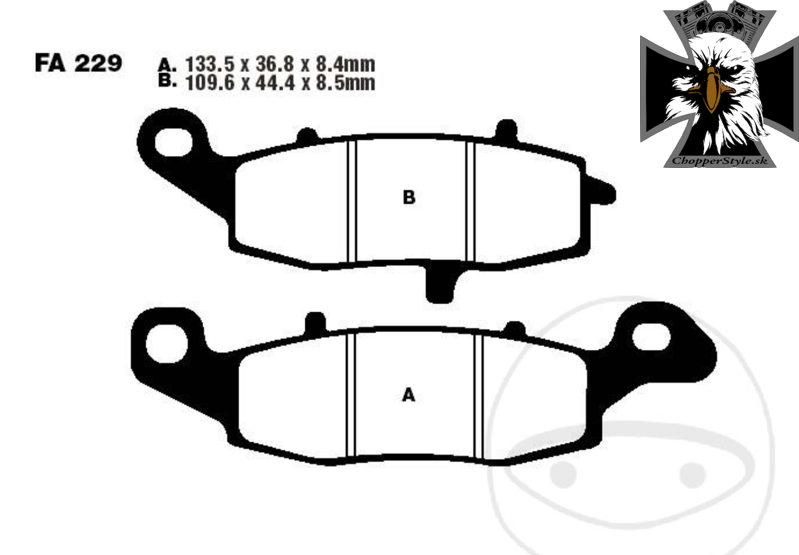 EBC - V poloSinter brzdové destičky pre motocykle Kawasaki / Suzuki / CF Moto