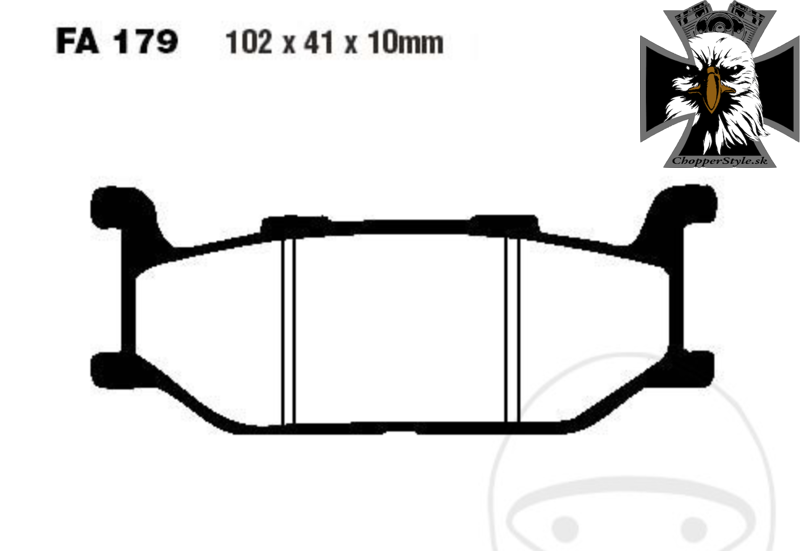 EBC - Standard predné brzdové platničky pre Yamaha XVS 650 Drag Star 1997-2007