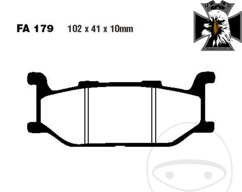 EBC - Predné brzdové doštičky Sinter HH pre Yamaha Drag Star XVS 650 1997-2007