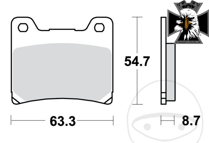 TRW - Standard zadné brzdové platničky pre Yamaha Drag Star XVS 1100 1999-2007 TRW - Standard zadné brzdové platničky pre Yamaha Drag Star XVS 1100 1999-2007