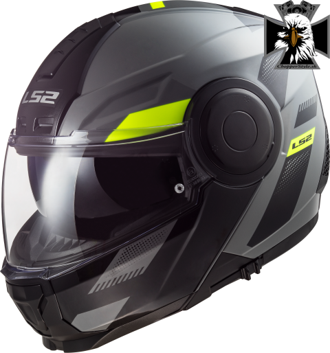 LS2 - Vyklápacia helma na motocykel - FF902 SCOPE MAX NARDO GREY H-V YELLOW LS2 - Vyklápacia helma na motocykel - FF902 SCOPE MAX NARDO GREY H-V YELLOW