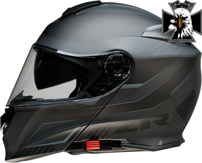 Z1R - Solaris Vyklápacia motocyklová helma - čierna / šedá