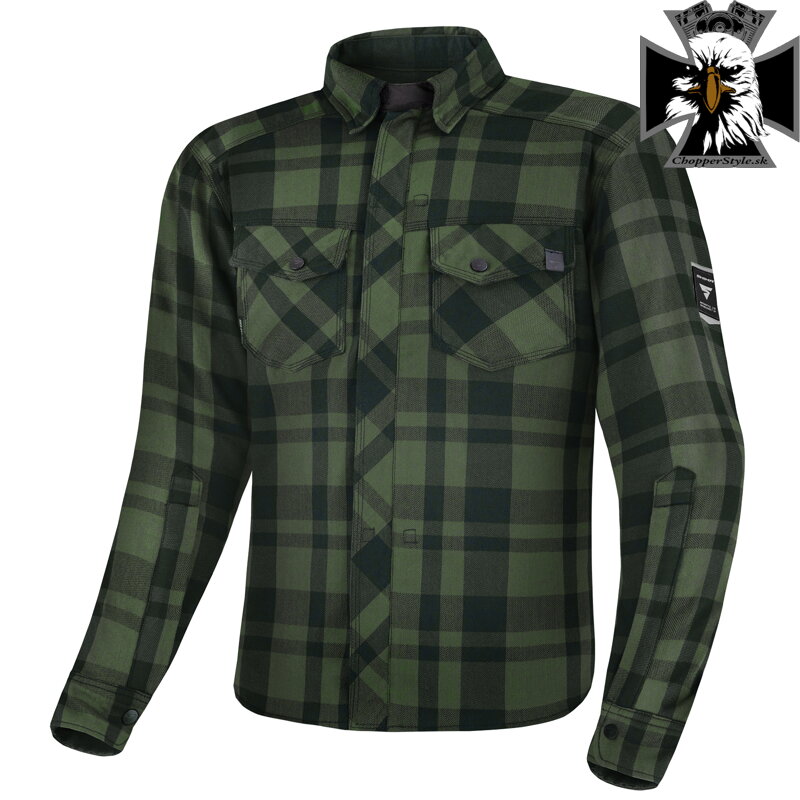 Shima RENEGADE 2.0 - Pánska kevlárová košeľa na moto - zelená