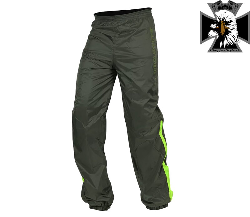 Trilobite - Raintec vodeodolné nepremokavé nohavice na motorku - grey/yellow fluo