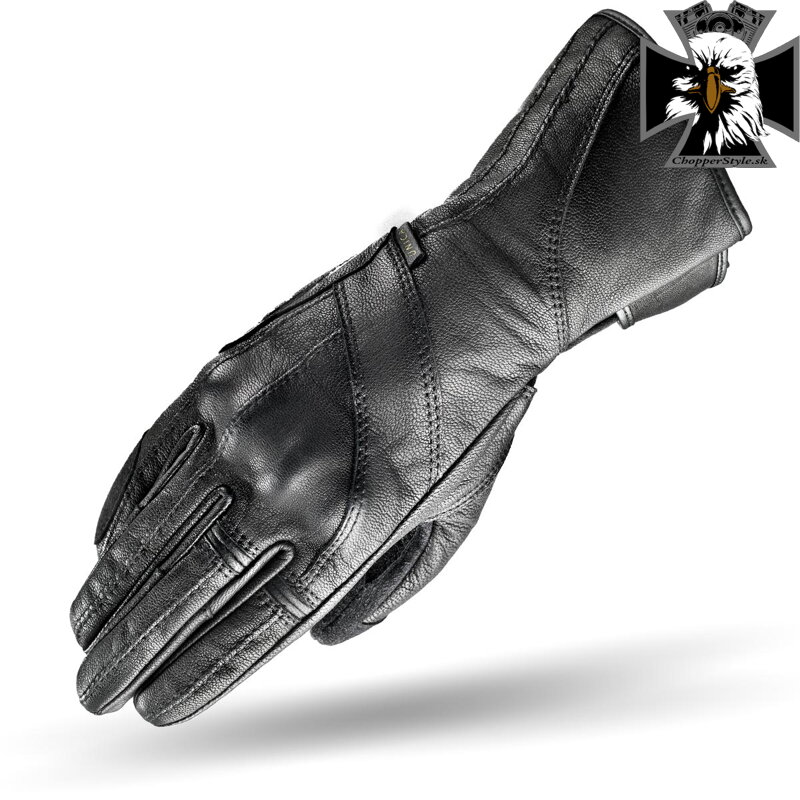 Shima Unica - Dámske kožené dlhé rukavice na motorku - čierne
