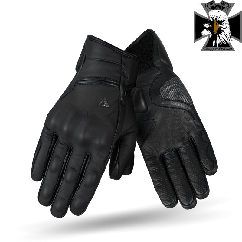Shima Shadow - Pánske kožené rukavice na motorku - čierne