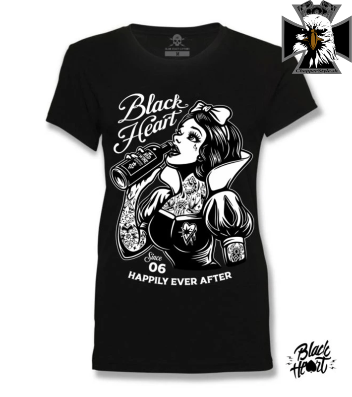 Dámske motorkárske tričko BLACK HEART SNOW WHITE Dámske motorkárske tričko BLACK HEART SNOW WHITE