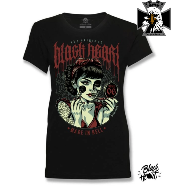 Dámske motorkárske tričko BLACK HEART POWDER Dámske motorkárske tričko BLACK HEART POWDER