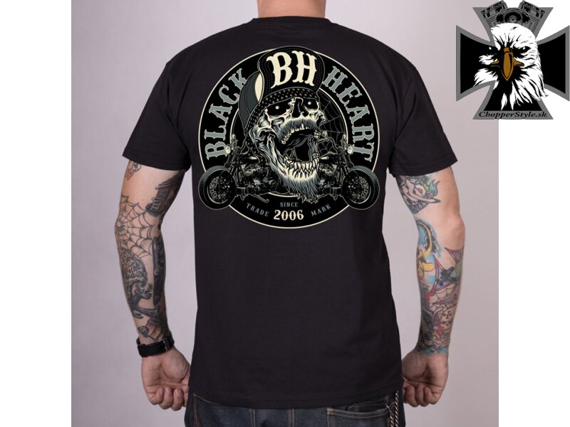Pánske motorkárske tričko BLACK HEART TWITCH Pánske motorkárske tričko BLACK HEART TWITCH