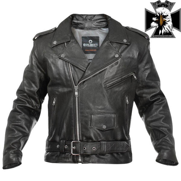 Cruison - Pánska kožená bunda / krivák PREMIUM s chráničmi - veľkosť 3XL Cruison - Pánska kožená bunda / krivák PREMIUM s chráničmi - veľkosť 3XL