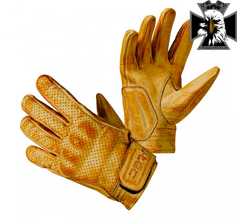 Kožené moto rukavice W-TEC Modko - žlté Kožené moto rukavice W-TEC Modko - žlté