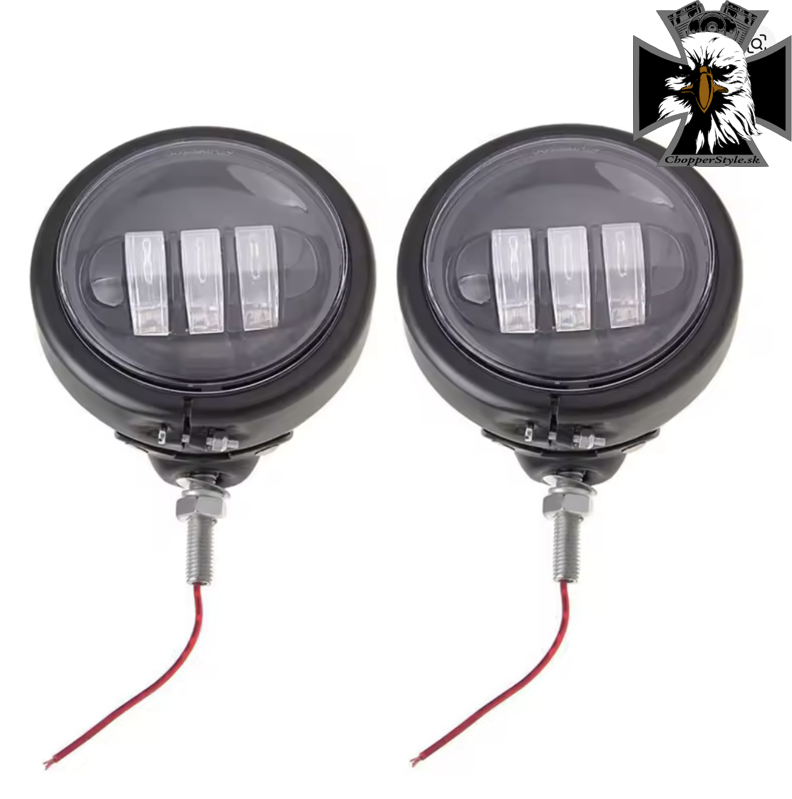 LED - Univerzálne prídavné svetlo pre choppre - matné čierne 1ks LED - Univerzálne prídavné svetlo pre choppre - matné čierne 1ks
