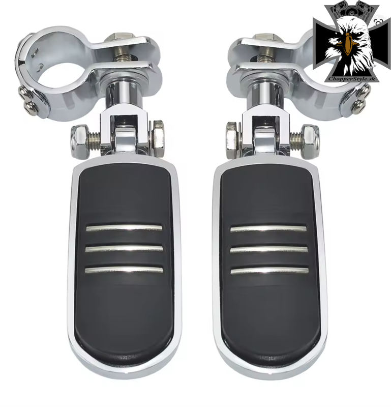 Classic 2 - Univerzálne chrómované predstupačky na padací rám 25-35mm - pár