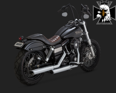 Čierny Vance & Hines výfuk EC TWIN SLASH SLIP-ONS BLACK pre Harley Davidson Čierny Vance & Hines výfuk EC TWIN SLASH SLIP-ONS BLACK pre Harley Davidson