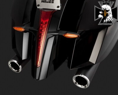 Čierny Vance & Hines výfuk HI-OUTPUT SLIP-ONS BLACK pre Victory: