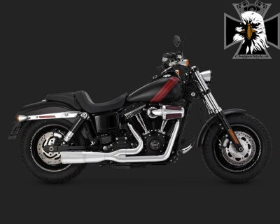 Chrómovaný Vance & Hines výfuk HI-OUTPUT 2-INTO-1 SHORT pre Harley Davidson