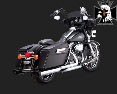 Chrómovaný Vance & Hines výfuk MONSTER OVALS WITH BLACK TIPS pre Harley-Davidson Chrómovaný Vance & Hines výfuk MONSTER OVALS WITH BLACK TIPS pre Harley-Davidson
