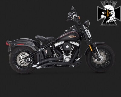 Čierny Vance & Hines výfuk BIG RADIUS 2-INTO-2 BLACK pre Harley-Davidson