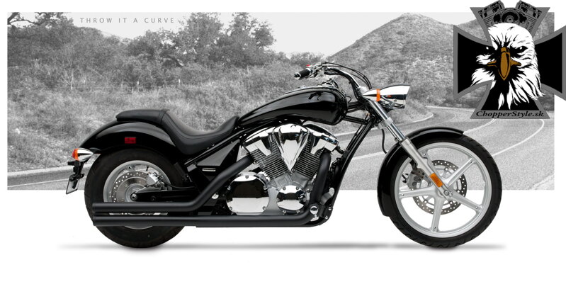 Kompletný výfukový systém American Classic II pre Honda VT 1300CS Sabre (2010-12) - čierna keramika
