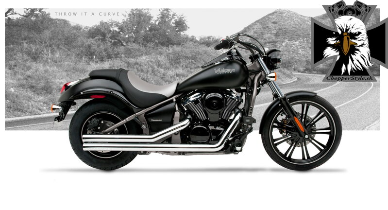 Kompletný výfukový systém American Classic II pre Kawasaki Vulcan 900 Custom (2007-13)