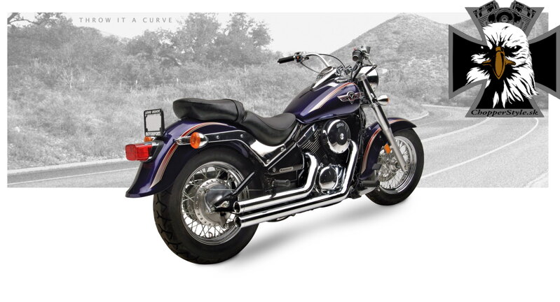 Kompletný výfukový systém American Classic II pre Kawasaki Vulcan 800 Classic (1995-05)