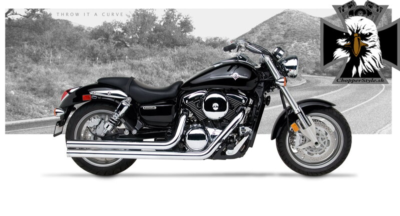 Kompletný výfukový systém American Classic II pre Kawasaki Vulcan 1600B Mean Streak (2004-08)