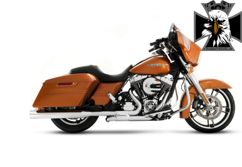Chrómovaný výfukový systém s chrómovými koncovkami Rinehart SLIMLINE DUALS pre Harley-Davidson Touring 2017 - Chrómovaný výfukový systém s chrómovými koncovkami Rinehart SLIMLINE DUALS pre Harley-Davidson Touring 2017 -