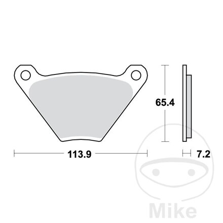 Brzdové platničky TRW MCB97 organické štandard – Harley-Davidson FXS 1340