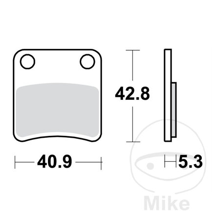 Brzdové platničky TRW MCB832P organické – Honda GL 1800, Honda CMX 1100