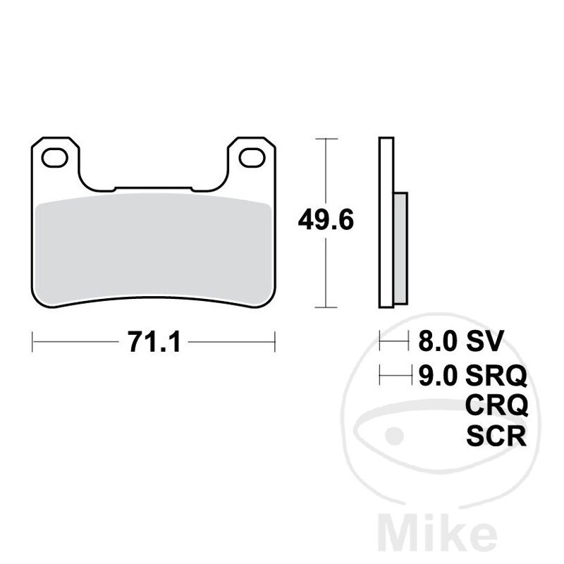 Brzdové platničky TRW MCB752TRQ sinter TRQ – Suzuki VZR 1800