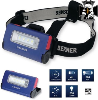 BERNER ČELOVÁ LAMPA 2V1 AKU